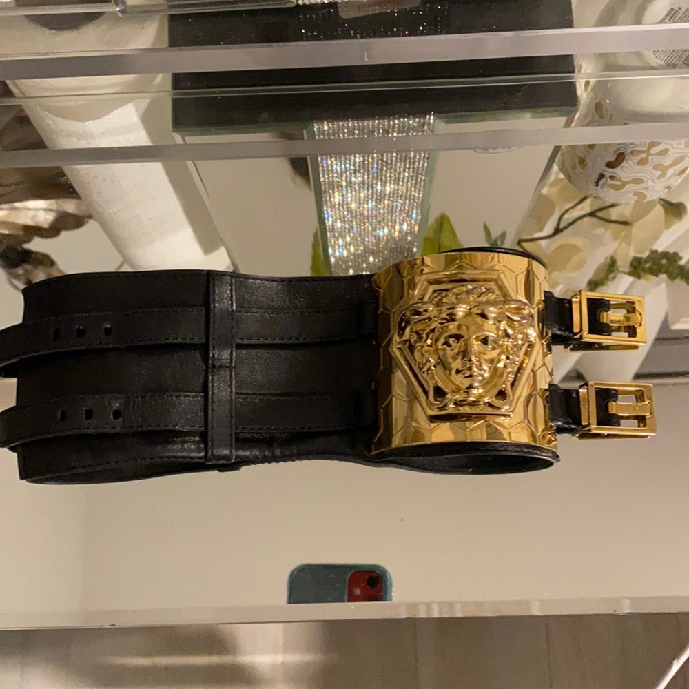 Versace gold leather braclet